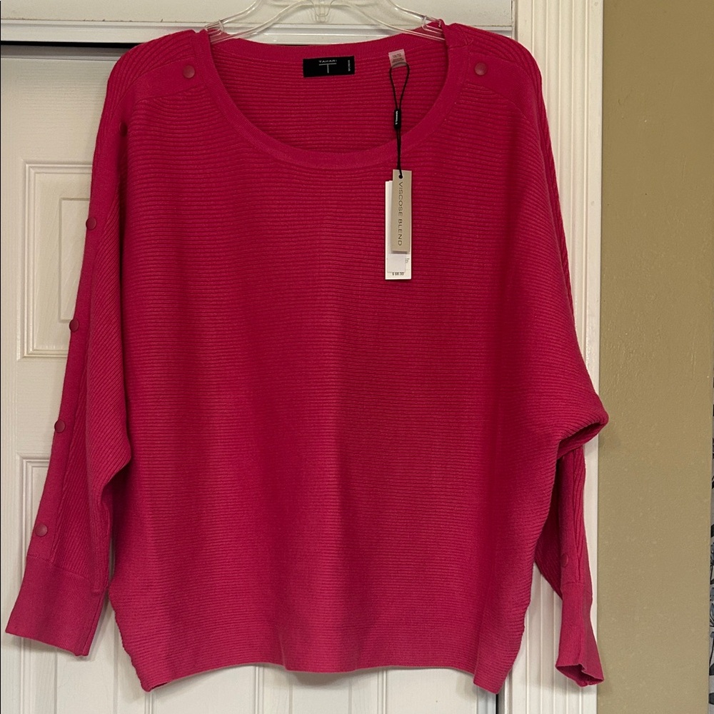 Tahari Vibrant Pink Sweater